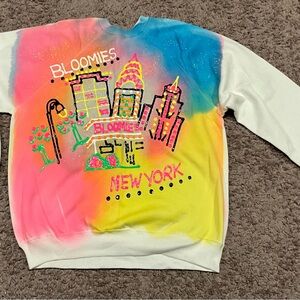 Rare And Vintage Bloomingdale’s “Bloomies” Puffy Paint XL Crewneck Sweatshirt